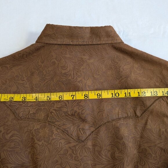 Vintage Western Roper Shirt Paisley Microsuede Pearl Snap Women Small Embossed - Picture 11 of 11